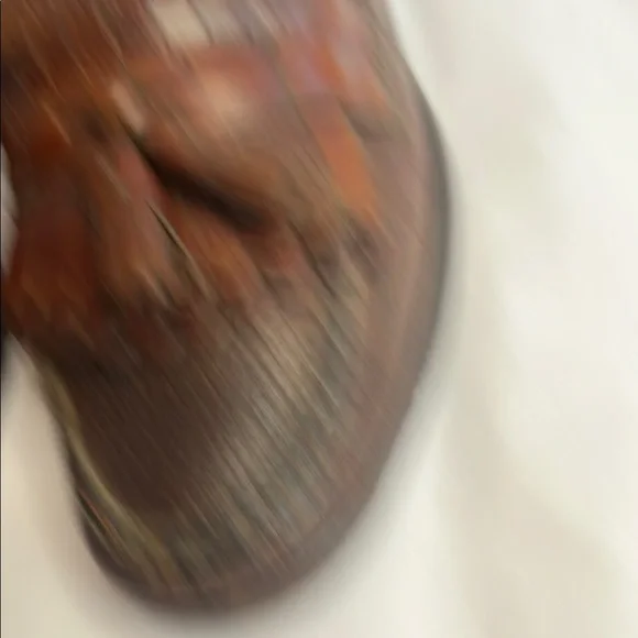 Brown Leather Tassel Loafers with Moccasin Stitching - Picture 8 of 9